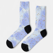 Lavendel Golden Star Socken (Linkes Detail)