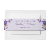 Lavendel Golden Watercolor Floral Einladungsbanderole (Vorderseite Beispiel)