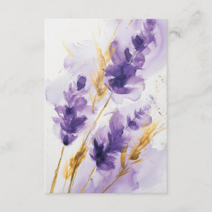 Lavendel Golden Watercolor Floral RSVP Card Begleitkarte