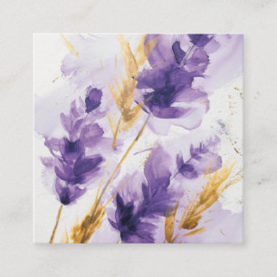 Lavendel Golden Watercolor - QR-UAWG Begleitkarte