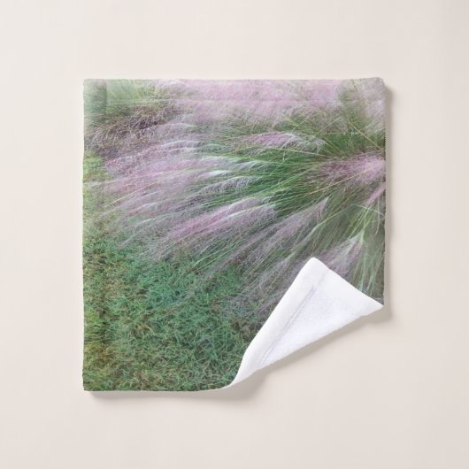 Lavendel-Gras Badhandtuch Set (Waschlappen)