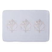 Lavendel grau mit goldfarbenem Blumendesign Badematte (Vorderseite)