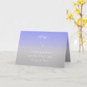 Lavendel-graue Eltern der Braut-Glückwünsche Karte (Gelbe Blume)