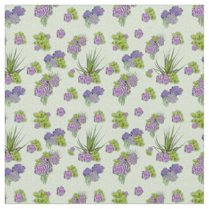 Lavendel-Green-Tone-Sukkulturen Stoff