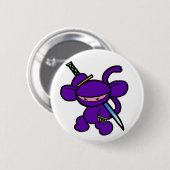 Lavendel Greifer-Keine Wörter Button (Vorne & Hinten)