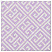 Lavendel Griechisches Schlüsselmuster Stoff (Nahaufnahme)
