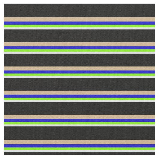 Lavendel, Grün, Blau, Tan und Schwarz Muster Stoff (Nahaufnahme)