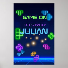 Lavendel, grün blau, und lila Gamer 24" x 36" Pos Poster