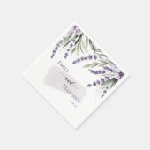 Lavendel-Grün-Blumen-Hochzeitsserviette Serviette (Ecke)