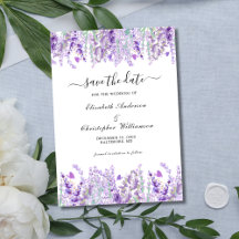 Lavendel Grün Floral Botanisch Elegante Hochzeit