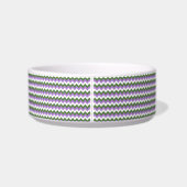 Lavendel, Grün und Weiß Zickzack Zigzag Napf (Rückseite)