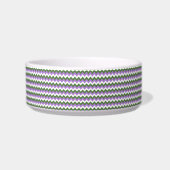 Lavendel, Grün und Weiß Zickzack Zigzag Napf (Rechts)