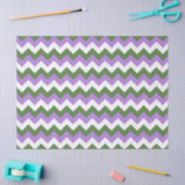Lavendel, Grün und Weiß Zickzack Zigzag Seidenpapier (Basteln)