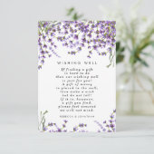 Lavendel grüne Hochzeit wünscht gute Karte (Stehend Vorderseite)