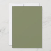 Lavendel-grüne Hochzeitsblüte Einladung (Rückseite)