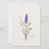 Lavendel-Grußkarten für Personalisierte Nachrichte Dankeskarte (Vorderseite)