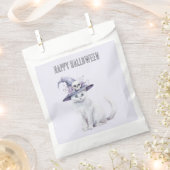 Lavendel-Halloween-Katz-Mond-Blumen Geschenktütchen (Ausgeschnitten)