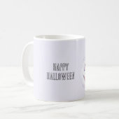 Lavendel-Halloween-Kürbis Kaffeetasse (Vorderseite Links)