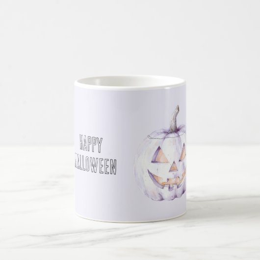 Lavendel-Halloween-Kürbis Kaffeetasse (Mittel)