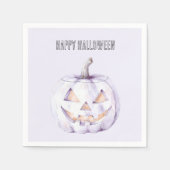 Lavendel-Halloween-Kürbis Serviette (Vorderseite)