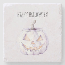 Lavendel-Halloween-Kürbis Steinuntersetzer