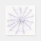 Lavendel-Halloween-Spinne im Netz Serviette (Vorderseite)