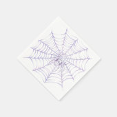 Lavendel-Halloween-Spinne im Netz Serviette (Ecke)