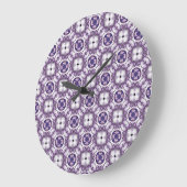 Lavendel-Halo Große Wanduhr (Winkel)