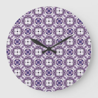 Lavendel-Halo Große Wanduhr