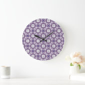 Lavendel-Halo Große Wanduhr (Zuhause)
