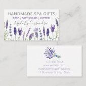 Lavendel Handmade Natural Bath Beauty und Wellness Visitenkarte (Vorne/Hinten)