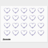 Lavendel Heart Sticker (Blatt)