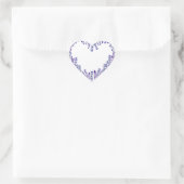Lavendel Heart Sticker (Tasche)