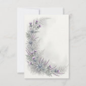 Lavendel Heide Distel Hochzeits-Dankeskarten Dankeskarte (Rückseite)