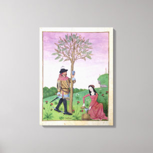 Lavendel, Hellebore u. Verwandter der Gurke Leinwanddruck