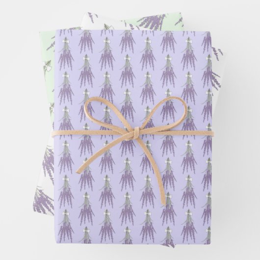 Lavendel Herb Blume Muster Geschenkpapier Set (Beispiel)