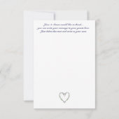 Lavendel-Herz-Hochzeit danken Ihnen zu kardieren Dankeskarte (Rückseite)