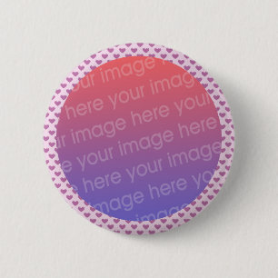 Lavendel-Herzen-Fotorahmen Button