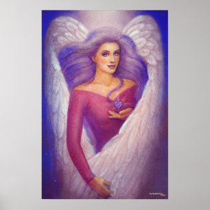 Lavendel Herzengel Spirituelle Kunstposter Printwe Poster