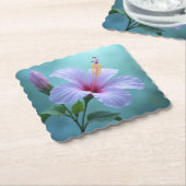 Lavendel Hibiskus Blume: Die subtile Natur Untersetzer (angewinkelt)