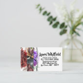 Lavendel-Hibiskus für die Visitenkarte auf Weiß (Stehend Vorderseite)