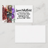 Lavendel-Hibiskus für die Visitenkarte auf Weiß (Vorne/Hinten)