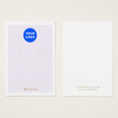 Lavendel-Hinzufügen Logo-Ohrring-Anzeige soziale M (Vorne & Hinten)