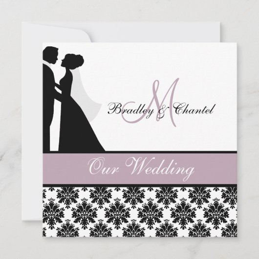 Lavendel Hochzeit Einladung (Vorderseite)