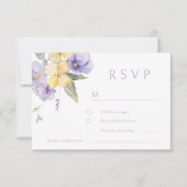 Lavendel Hochzeit Lila und sonnengelb RSVP Karte (Vorderseite)