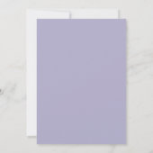 Lavendel-Hochzeit mit strahlender Blüte Einladung (Rückseite)