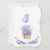 Lavendel-Hochzeitseinladung Einladung (Rückseite)