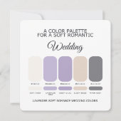 Lavendel Hochzeitsfarbpalette Karte (Vorderseite)