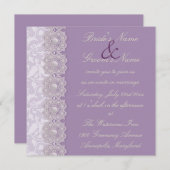 Lavendel Hochzeitsfeiern Einladung (Vorne/Hinten)