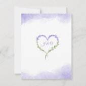 Lavendel-Hochzeitskarten RSVP Karte (Rückseite)